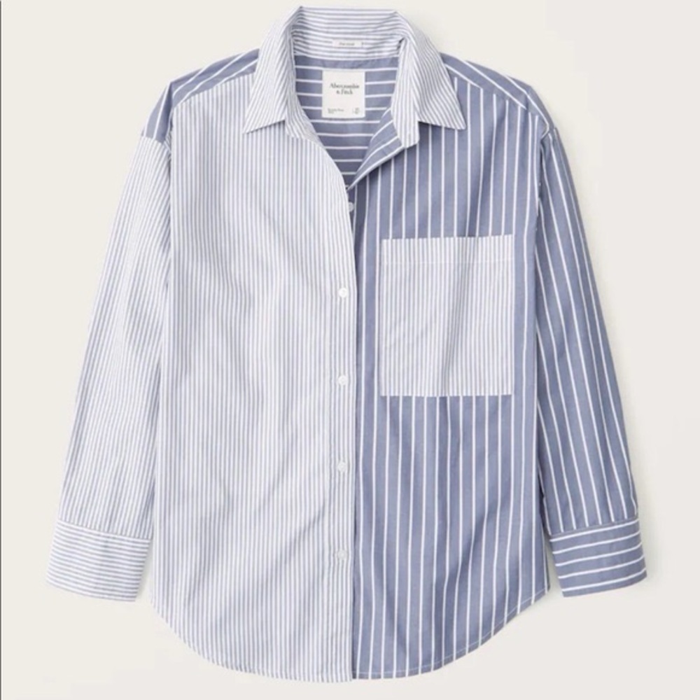 Abercrombie Relaxed Poplin Oversized Button Down Size S